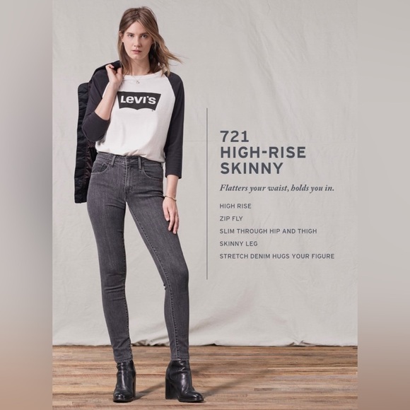 NWT Levi’s 721 High Rise Skinny Black Jeans - Picture 3 of 12